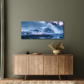 A hegyek képe a csillagos ég (120x50 cm)