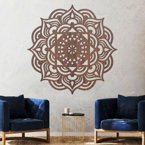Fából készült mandala a falon festményként | SZIMMETRIA