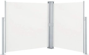 vidaXL krémszínű behúzható oldalsó napellenző 140 x 600 cm
