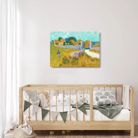 Üveg kép - Vincent van Gogh, Farmhouse in Provence, reprodukciók (70x50 cm)
