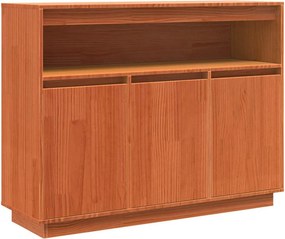 vidaXL Széf Faggyú barna 104,5 x 34 x 80 cm Tömör fenyőfa