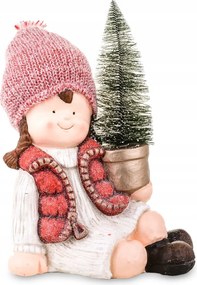 Karácsonyi figura Lány Gyerek Led karácsonyfa