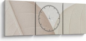 Kép - Texturált levelek (órával) (90x30 cm)