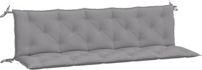 vidaXL 2 db szürke oxford szövet kerti padpárna 180 x 50 x 7 cm