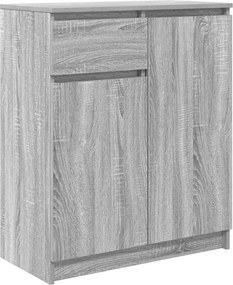 vidaXL szürke sonoma szerelt fa tálalószekrény fiókos 71x35x84 cm