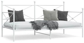 kanapéágy matrac nélkül fehér 100x200 cm acél