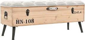 vidaXL tömör fenyőfa tárolópad 110 cm