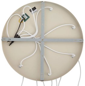 Art Deco függőlámpa bézs színben, fehér üveggel, 7-es - Sandra