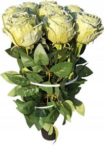 Csokor Égetett Rózsák Váza Üveg Művirágok Sír Temető