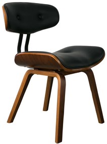 Blackwood design szék, fekete/dió