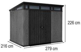 Signature PENT 9x7 műanyag kerti ház velencei szürke