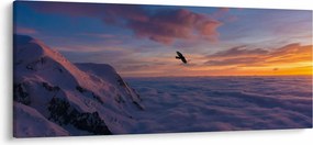 Kép naplementekor, Mt. blanc (120x50 cm)