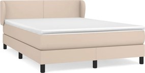 vidaXL cappuccino színű műbőr rugós ágy matraccal 140 x 190 cm