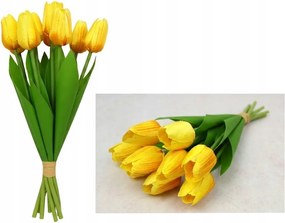 Tulipán Csokor 7 Sárga művirág Élő Húsvéti Dekoráció Tavasz