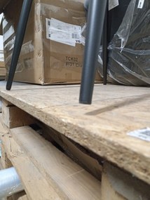 AKCIÓ Szürke bársony szék LAVA fekete lábakkal II. osztály