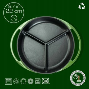 Trio öntöttvas serpenyő 22cm zöld