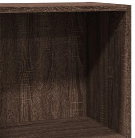 barna tölgy színű szerelt fa könyvszekrény 40 x 24 x 76 cm