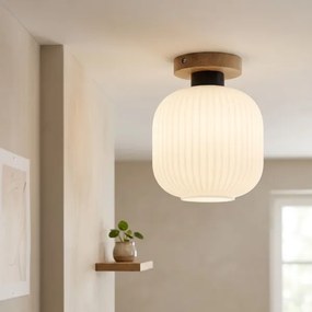 Mennyezeti lámpa HARMA WOOD 1xE27/15W/230V tölgy/fehér átm. 20 cm