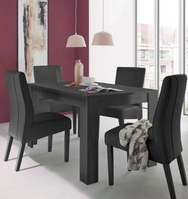 RIMINI asztal, 137 - 185 x 90 cm, laminált fekete kőris