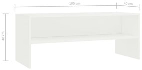 fehér szerelt fa TV-szekrény 100 x 40 x 40 cm