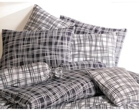 BedTex Pamut ágynemő Straw fekete, 220 x 200 cm, 2db 70 x 90 cm