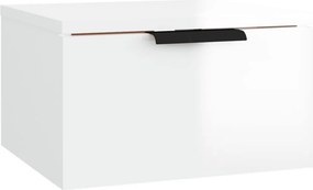vidaXL magasfényű fehér falra szerelhető éjjeliszekrény 34x30x20 cm