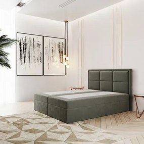 Kárpitozott ágy ROMA mérete 140x200 cm Zöld