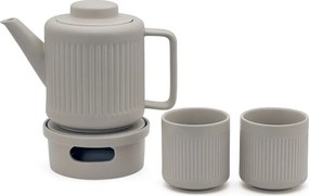 Szürke porcelán teáskanna szűrővel 1,2 l Skagen – Bredemeijer