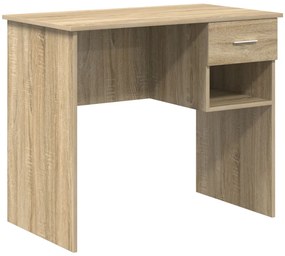 íróasztal tárolóval Sonoma tölgy 90x49.5x75 cm módosított fa