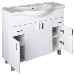 VivaStyle EKONOMIK 100 lábon álló fürdőszobabútor Sanovit ALBATROS 10100 mosdókagyló 99,5x46,5cm