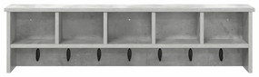 Fali Kabáthorog polcokkal Beton szürke 100 x 16 x 26 cm Faanyag