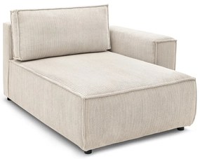 Krémszínű kordbársony kanapé modul (jobb oldali) Nihad modular – Bobochic Paris