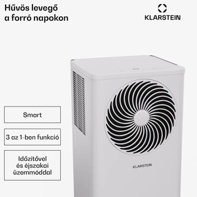 Klarstein Aero Ring 7K, Smart, légkondicionáló, 7 000 BTU, mobil és intelligens, max. 25 m², hangvezérlés