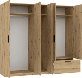 LITA WARDROBE 5D1S ARTISAN OAK