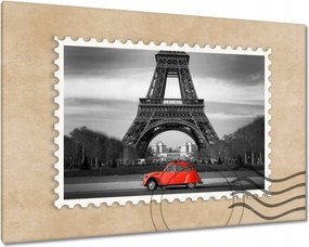 Vászonkép 60x40 Autó Eiffel-torony