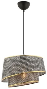 BARETTE függőlámpa kábellel 1xE27/60W/230V szürke/arany