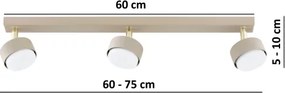 Brilagi - LED spotlámpa MONO 3xGX53/12W/230V bézs