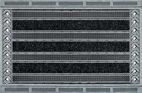 Lábtörlő Tartós Külső Bejárati Ezüst Csíkos Kombó 46x70 cm