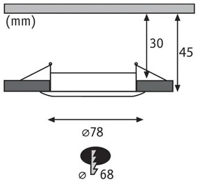 Paulmann 93462 - KÉSZLET 3xLED/6W IP44 Fürdőszobai beépíthető lámpa NOVA 230V