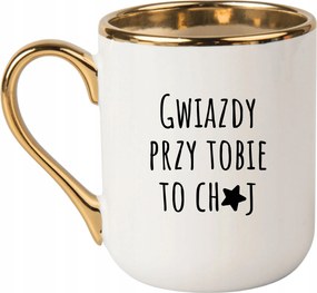 Bögre Elegáns Fehér Arany Rant Vicces Ajándék Csillag Melletted