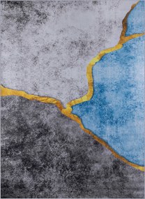 Nappali Szőnyeg 160x220CM Barna-kék Vintage Retro Csúszásgátló