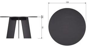 Kerek étkezőasztal ø 129 cm Fries – WOOOD