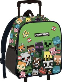 Minecraft Characters gurulós ovis 3D hátizsák, táska 32 cm