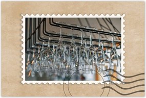 Poszterek 60x40 Függő poharak a bárban