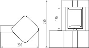 Kanlux 36552 - PEVO kültéri fali lámpatest 1xGX53/11W/230V IP44 antracit
