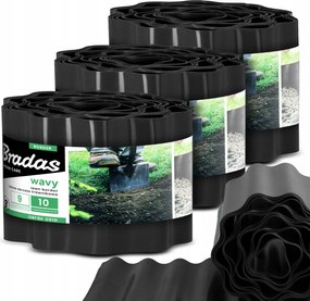 Kerti Gyepszegély 10 cm 27 m Hullámos Műanyag Rugalmas Us-p