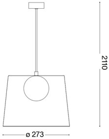 Ideal Lux - LED Csillár zsinóron FADE 1xG9/3W/230V átm. 27,3 cm szürke/füstös