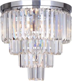 Zuma Line FC17106/4+1-CHR-Kristály mennyezeti lámpa AMEDEO 5xE14/40W/230V króm