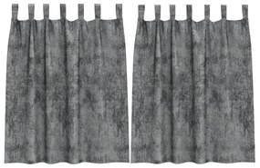 2 db gombfüles szürke függöny 140x140 cm
