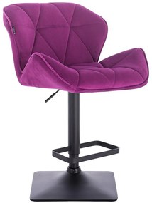 HR111KW Fukszia modern velúr szék fekete lábbal